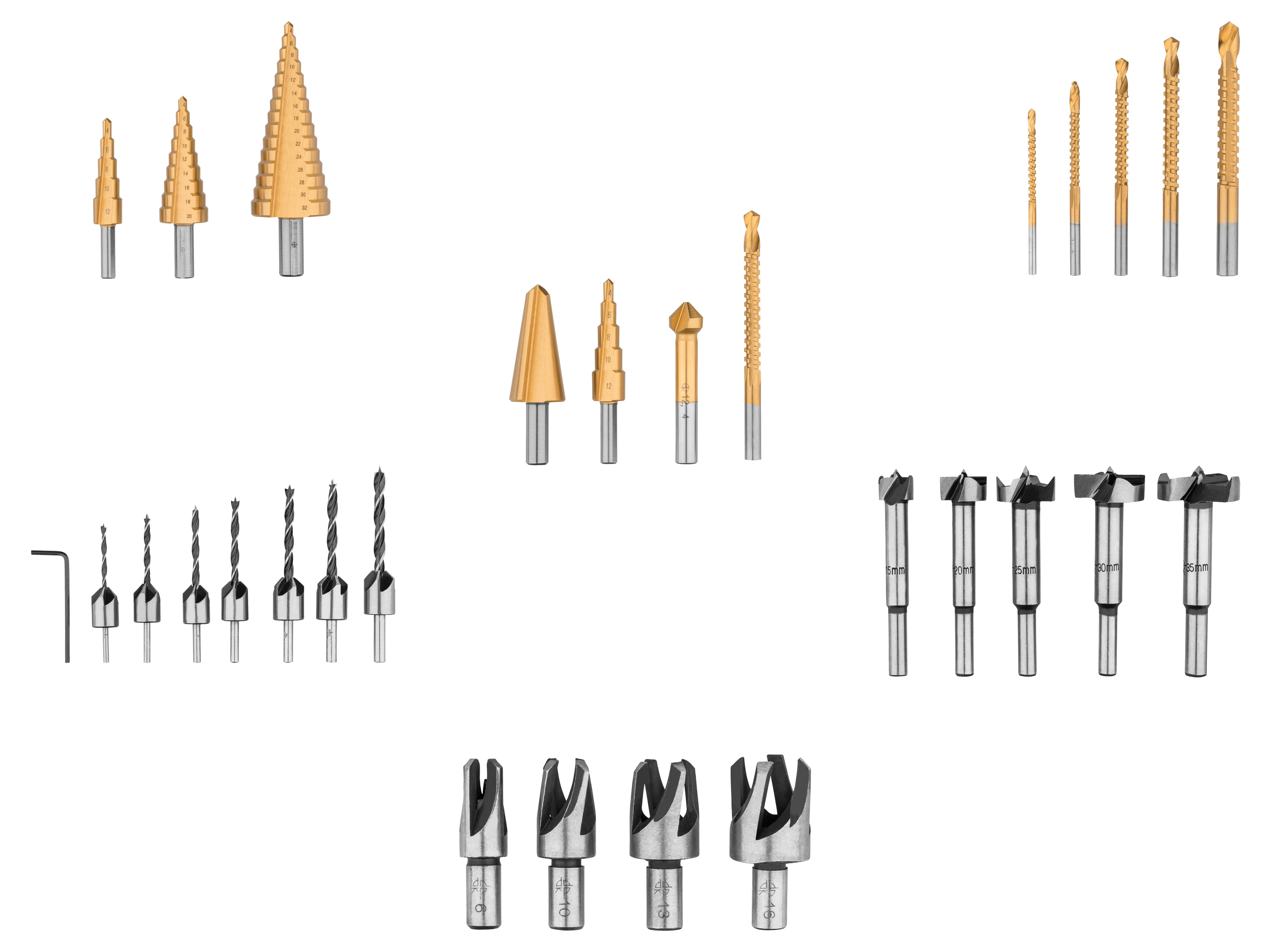 PARKSIDE® Sada speciálních vrtáků PSB 6 A1