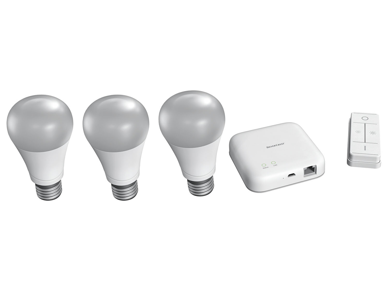 LIVARNO home Zigbee 3.0 Smart Home Starter Kit Gateway, 3x žárovka RGB a dálkové ovládání