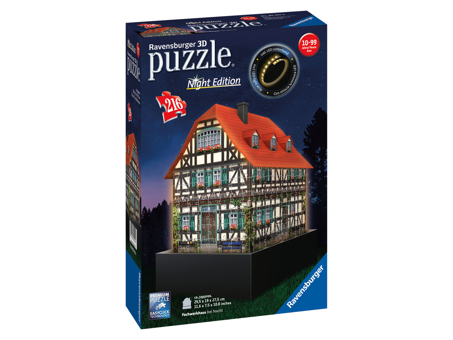 Ravensburger Svíticí 3D puzzle, 216 dílků (tradiční německý dům)