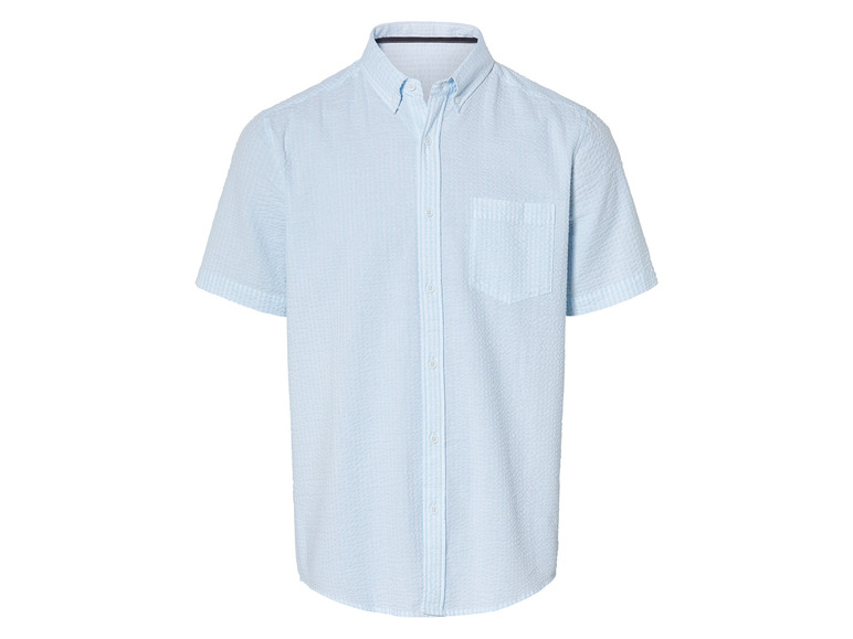LIVERGY® Pánská volnočasová košile (XL (43/44), modrá / bílá pruhovaná)